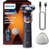 Philips Shaver 5000X Series Rasoio elettrico Wet and Dry tecnologia Skin Protect, testina flessibile a 360°, 1 ora di ricarica/ricarica rapida di 5 minuti, cappuccio a P, Arancione, modello X5012/00