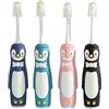 LIWEARE Spazzolino elettrico per bambini, a ultrasuoni, con 2 spazzole di ricambio, timer, con setole morbide, spazzolino da denti per bambini (nero, 16 x 5 x 2,5 cm)