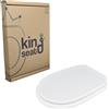 king seat Sì Cesame Sintesi Sedile Copriwater Dedicato, Bianco
