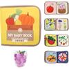 Larfraecy Quiet Book Libro Bambini 1 Anno Libro Montessori Interattivo Giocattolo educativo in Feltro per Bambini da 1 2 3 4 5 Anni Regalo per Ragazzi e Ragazze (Frutta e Verdura)