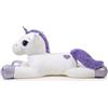 SNOWOLF Giocattolo gigante di peluche unicorno, grande peluche animale, grande cavallo grande peluche peluche peluche Fluffy, regalo per bambini e ragazze (white, 80 cm)