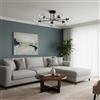 Lampadario da soffitto Brendi 6B Nero con sfere trasparenti E14