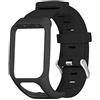 qiulip watch straps Qiulip - Cinturino di Ricambio in Morbido Silicone AntiGraffio per Tomtom Runner3/TomTom Adventurer/Golfer 2/Spark 3 Cardio Music Watch Accessori