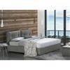 Talamo Italia Letto Matrimoniale Rita, Letto Contenitore con Rivestimento in Tessuto, 100% Made in Italy, Apertura Frontale, con Materasso Cm 160x190 Incluso, Grigio