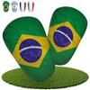 JDP Mini Parastinchi, parastinchi extra piccoli calcio uomo, antiscivolo mini protezione tibia bambini football, parastinco piccolo 10x6 cm, Brasile