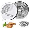 WDFLLF Set di 12 stampi per biscotti a forma di cerchio in acciaio inox per biscotti a forma di ciambella per biscotti (versione professionale)