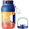 DONGKER Tazza Frullatore Portatile, 1200ML Spremiagrumi Ricaricabile USB con Display Digitale, Mini Mixer Frutta Elettrica per Cucina, Viaggio, Ufficio, Palestra