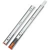 LOOTICH Guide per Cassetti in Acciaio con Cuscinetti a Sfera 450 mm Totale Telescopiche Guida per Cassetto con Ammortizzatore Chiusura Automatica Capacità di Carico 35 kg (1 Paio)