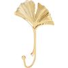 Pssopp Gancio per Appendere Ganci Autoadesivi in metallo per Impieghi Gravosi Ganci da Parete Vintage a Forma di Foglia per Borse Porta Asciugamani Chiave Cappotto per Cappello a Tazza(mi d'oro)