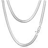 Amberta Collana Serpente Piatta da Donna In Argento Sterling 925