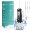 Bilitase Irrigatore orale senza fili, pulitore elettrico per denti 5 modalità e 300 ml, vincitore del test per irrigatore orale con 6 punte per getto, doccia dentale portatile per rimuove i residui di cibo e