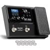 VALETON Processore Multi-Effetti per Chitarra e Basso con 140 Effetti 45 Modelli di Amplificatore 40 Simulazioni di Cabinet IR Interfaccia Audio USB Pedale di Espressione GP-100 + Copri Pedale