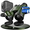 AlpinSpirit Binocolo 8 x 42 con custodia rigida e accessori (vincitore del test) - Adatto a chi porta gli occhiali - Binocolo compatto e leggero - Impermeabile, lenti FMC + BAK4