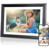 YAXTIFIU Cornice digitale Wi-Fi 10.1 pollici, cornice elettronica 1280 x 800 HD IPS touch screen, rotazione automatica, fretta di foto o video tramite app Vphoto per la festa della mamma