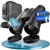 AlpinSpirit Binocolo 8 x 42 con custodia rigida e accessori (vincitore del test) - adatto per portatori di occhiali - binocolo compatto e leggero - impermeabile, FMC+BAK4, Binocular per bambini e