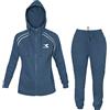Diadora Tuta Donna Cotone Felpato Organico - Full Zip 3 Colori Art.797 (Bijou Blue - S)