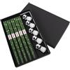 lachineuse Cofanetto bacchette e supporti Panda - 5 paia verdi PANDA - Atmosfera asiatica - Chopsticks - Sushi, Ramen, tagliatelle e riso, regalo cucina asiatica cinese