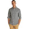 Tommy Jeans Uomo Camicia Poplin Check Maniche Lunghe, Nero (Black), L