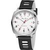Diaofendi - Orologio medico da infermiera per studenti medici, medici, lancetta dei secondi, quadrante di facile lettura, 24 ore, 3ATM impermeabile, cinturino in silicone, Argento-Nero Bianco, Guarda infermiera