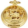 Tiong No Battery Black Style Orologio da tasca meccanico, orologi da tasca meccanici vintage numeri romani con cassa e catena per uomo, Mpw103-UK, 1