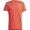 adidas Uomo Own The Run Tee, Bright Red/Reflective Silver, S