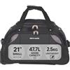 Pierre Cardin - Borsa a rotelle leggera con ruote | Ruote da skate resistenti allo stress | Trolley & Grab Carry Options | Borsone da viaggio con ruote CL769, Nero, Small 21, Cassa del rullo
