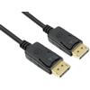 PremiumCord Cavo 16K Displayport 2.0 M/M 1,5 m, Spina a Spina, 80 Gbps, Video 16K@60Hz, 8K@120Hz, 4K@144Hz 2160p, HDCP 2.2, Connettori Placcati Oro, Nero