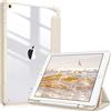 FINTIE Custodia per iPad 10.2 Pollici 9a / 8a / 7a Generazione (2021 2020 2019) - [Built-in Pencil Holder] Antiurto Sottile Case Posteriore Trasparente Cover con Auto Sveglia/Sonno, Champagne Oro