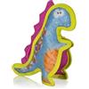 Knuffelwuff Giocattolo per cani dinosauro T-Rex in gomma e tessuto - Divertente da lanciare e recuperare sulla terra e in acqua con squeaker incorporato - Senza BPA