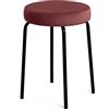 Avalon Sgabello Jolly moderno in velluto per arredo interno dim. 39 x 51cm - Colore Salmon