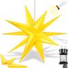 KESSER® Stella Luminosa 3D 100 cm, Stella di Natale a LED con Timer per Interni ed Esterni, Stella dell'Avvento Stella sospesa illuminata + Luce Bianca Calda
