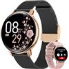 SWGOTA Smartwatch Donna con Chiamate WhatsApp, 1,39 HD Orologio Fitness con 120 Sports 24H Cardiofrequenzimetro, SpO2 Sonno Ciclo Mestruale Smart Watch IP68 Notifiche Calorie per Android iOS Oro Nero