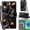 PHINIENLAND Custodia per Xiaomi Redmi Note 9 Pro/Note 9 Pro Max, in pelle di alta qualità, pieghevole, con scomparto per carte di credito, funzione leggio, compatibile con Redmi Note 9S, fiori