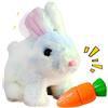 YOUYIKE Giocattoli di Coniglio per Bambini, Coniglio Peluche Interattivo per Ragazze, Coniglio con Suoni e Movimenti, Simulazione Peluche, coniglietto di peluche per Pasqua, regalo di Natale