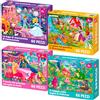 QUOKKA Puzzle Bambini 4 5 6 Anni - 4x60 Pezzi Puzzle Bambina 3 4 Anni - Giocattoli Educativi Fiabe - Giochi Regalo per Bambini e Bambine dai 3 ai 8