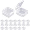 Jyvex 20Pcs Scatoline Plastica Trasparente, 4,5 x 4,5 x2cm Scatoline Trasparenti, Mini Contenitori Plastica con coperchio piccole per perline, tappi per le orecchie, e più piccoli oggetti