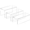 Sezanrpt Espositore per Display a 3 Livelli Trasparente, Organizzatore per Contenitori in Acrilico Rettangolare da Banco, Espositore in Acrilico per Figure, Cosmetici, Borse, Scarpe, Giocattoli