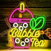 VYXIN Cartello luminoso al neon Bubble Tea per decorazione murale, insegna LED dimmerabile Milk Tea per bar, cucina, ristorante, caffè, negozio di dessert, festa
