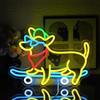 UExnkj-Y Dog Insegna al Neon Cane da Skateboard Luce al Neon Insegna luminosa decorativa per animali domestici lampada da parete al neon dimmerabile USB