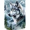 EOBROMD 5D Diamond Painting Kit Completo Lupo, Montagna Pittura Diamante FAI DA TE, Diamond Painting Adulti, Strass Ricamo a Punto Croce Painting per Decorazione Casa 30x40 cm