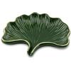 YoHyien Portasapone Ceramica, Portasaponetta Foglia Ginkgo, Lavandino, Porta Saponetta Solida Bagno, Piattino Portasapone Doccia Cucina (Verde)