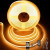 BERIXDEEP Striscia COB 10 Metri, 480 LEDs/m, Striscia LED Bianco Caldo con Telecomando e Alimentatore, CRI>92, DC24V, Larghezza 8mm, 3000K