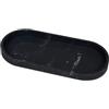 Buer Homie Vassoio in marmo per bancone della cucina, vassoio in marmo per profumi, accessori da bagno, portasapone in marmo, vassoio dispenser, vassoi da toeletta per cassettiere (nero)