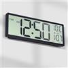 Mee 2ou Orologio Da Parete Digitale, 15 Orologio Digitale Da Parete Grande Con Data E Giorno Della Settimana, Temperatura, Cambio Automatico Dell'Ora Legale, 12/24 Ore, Allarme, Funzione Snooze