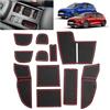BSTW Compatibile con Ford Focus MK4.5 2022 2023 2024 2025 Tappetini Antiscivolo per Ford Focus Active Tappetini in Gomma per Console Centrale, Porta Bicchieri, Scanalatura Porta (Active Rosso)