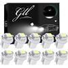 GLL Grandview 10pcs Bianco T5 B8.5 Lampadine Cruscotto a LED 1-5050-SMD per Tachimetro Auto Strumento Cruscotto Indicatore Indicatore del Pannello Luminoso Lampada Cruscotto Garanzia di 2 Anni