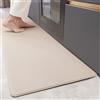 COLOR&GEOMETRY Color G Tappeto Cucina Antiscivolo, PVC Tappeto Runner Antiscivolo, Impermeabile, Resistente all'olio Durevole Tappetino zerbino Lavabile - 60 x 240 cm, Beige