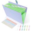 AUAUY Cartella Portadocumenti Espandibile, A4 Porta Documenti Fisarmonica, 8 Tasche Raccoglitore Documenti, Organizer per Documenti, Portatile Cartelle a per Casa Scuola Ufficio Viaggio (Viola)
