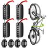 Housolution Supporto da Girevole per Biciclette, Gancio da Parete per Portabici Verticale, Ganci per il Garage, Supporti da Parete per Mountain Bike, Fino a 66 Libbre, Facile da Installare (4 Pezzi)