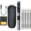 SiRyder Kit Saldatore Elettrico,HS-02A 100W Mini Saldatore 100-450°C Alimentazione PD/QC/DC 9-20V Riscaldamento Rapido 6 Teste Di Saldatura per Riparazione di Precisione dell'Elettronica
